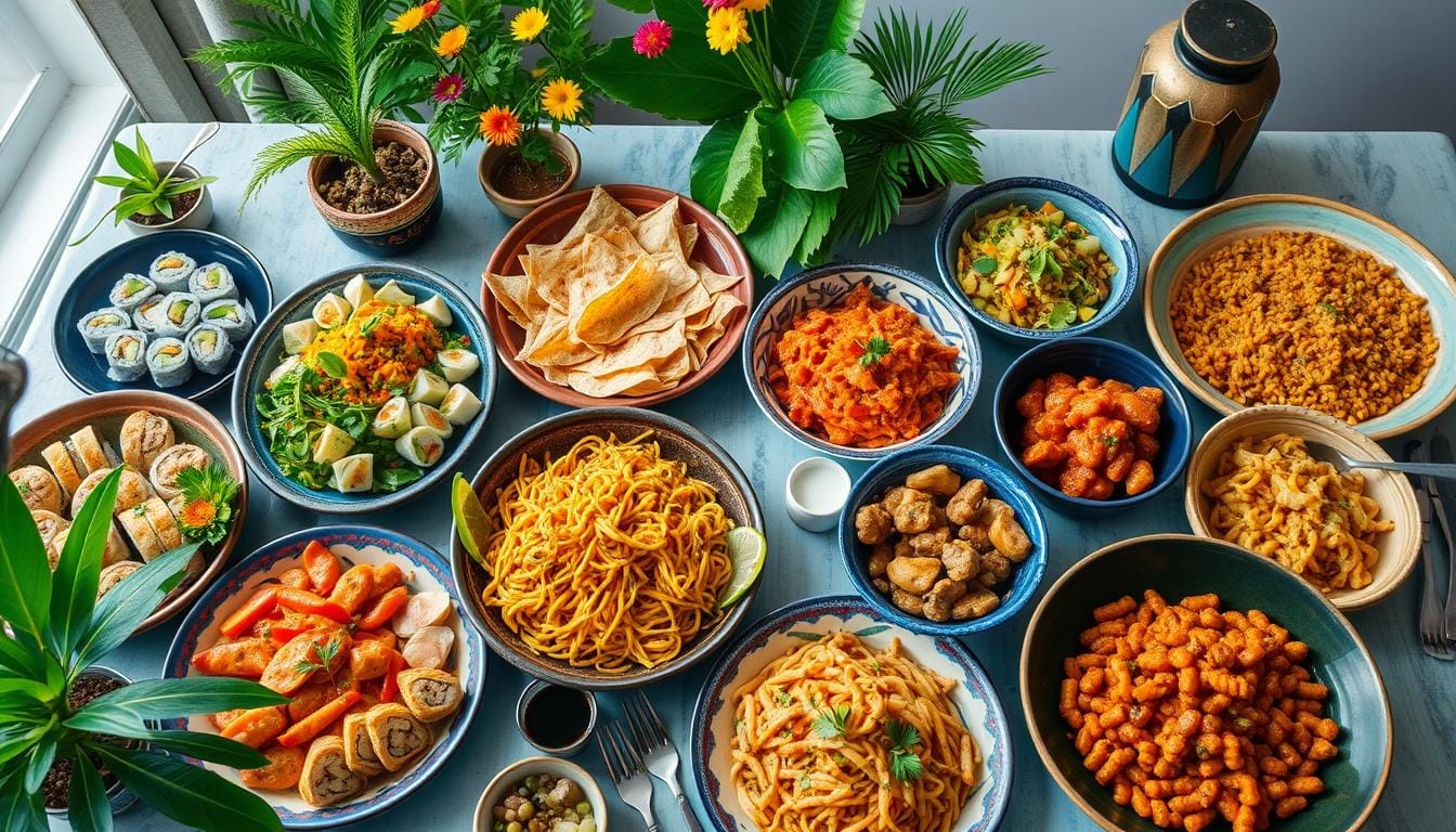 culinary adventures at home, global cuisine exploration, healthy cooking