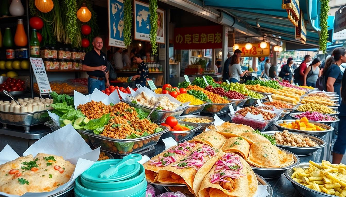 global street food recipes, international flavors, healthy twists