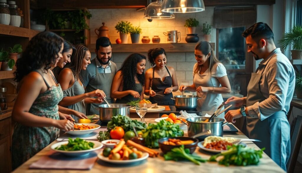 interactive dinner experiences, cooking classes, healthy dining