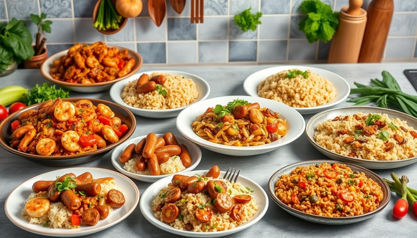 sausage and rice dishes