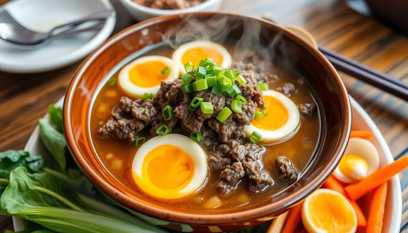 ground beef and ramen