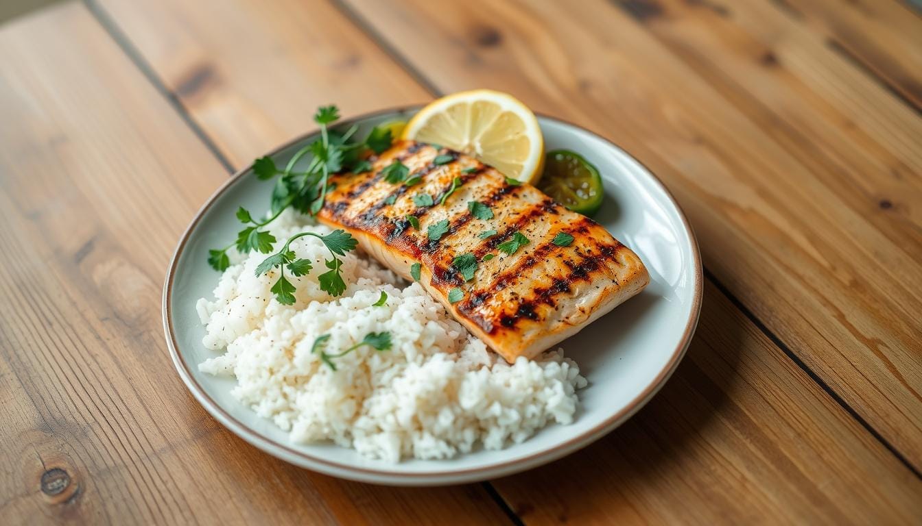 salmon and rice