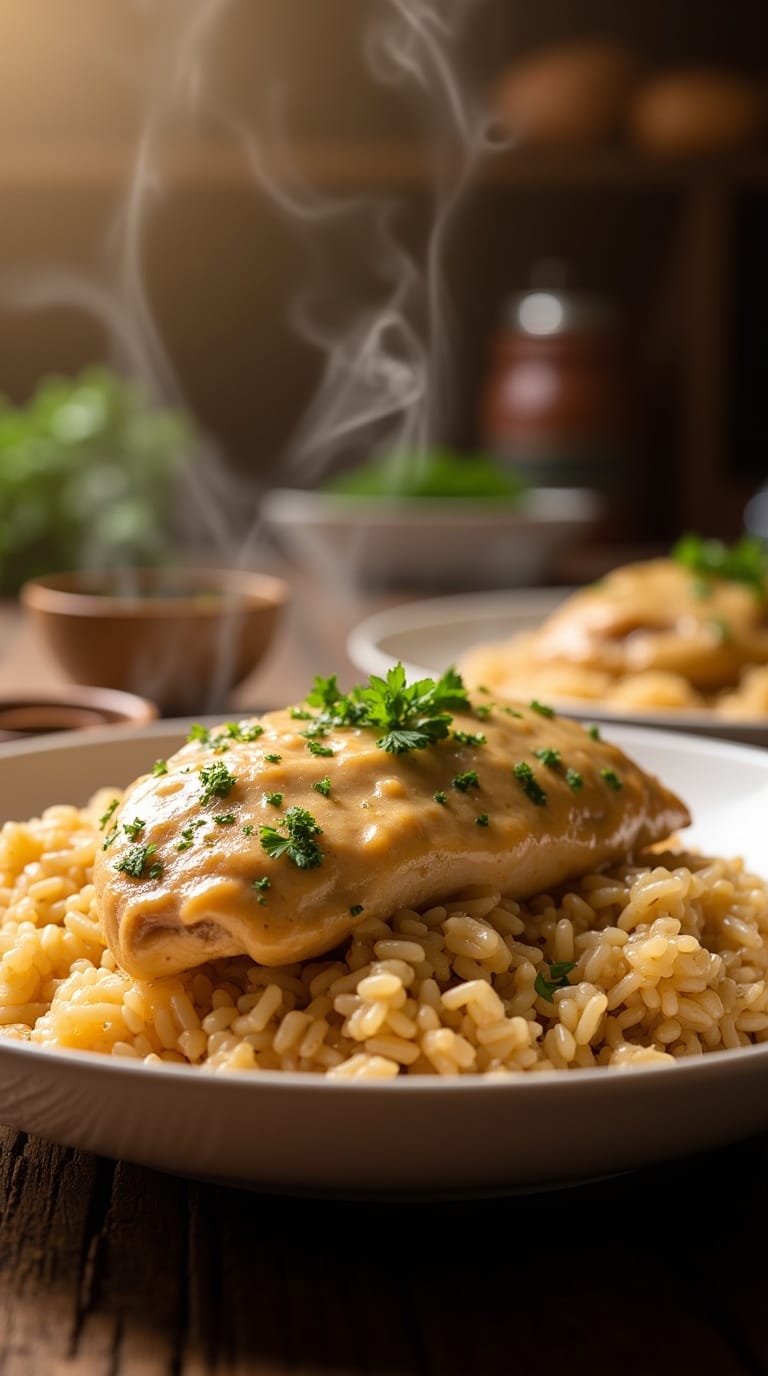Smothered Chicken and Rice