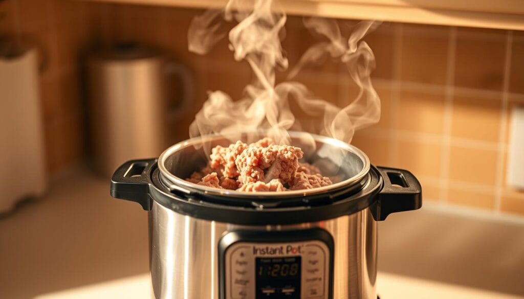 cooking frozen ground beef in instant pot cooking frozen ground beef in instant pot