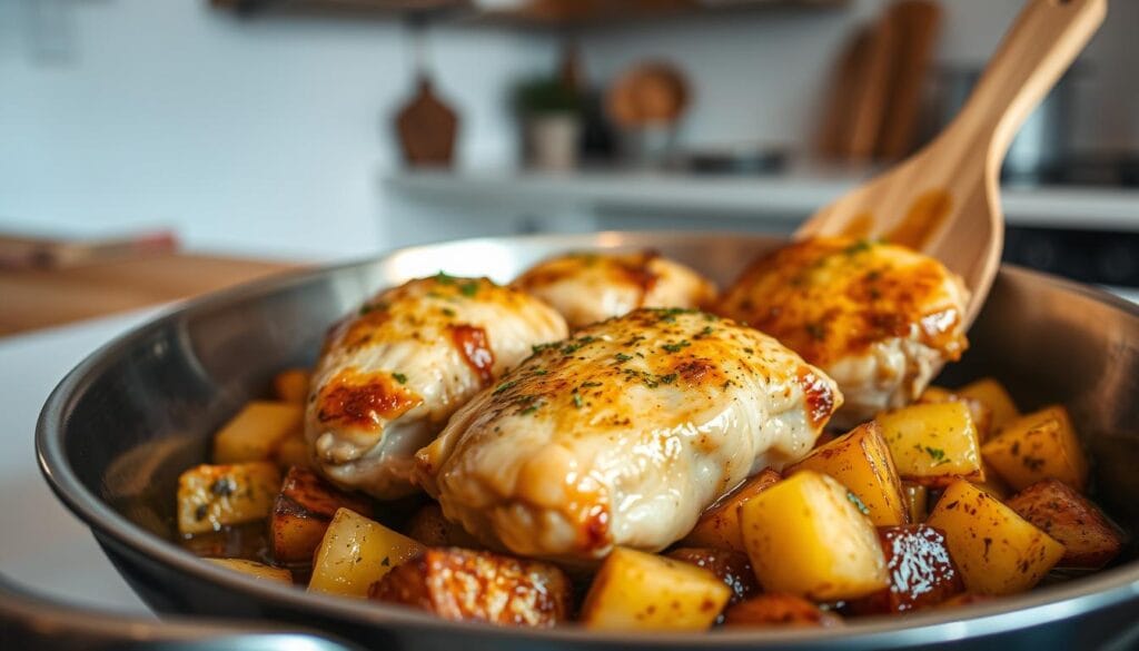 garlic butter chicken potato skillet garlic butter chicken potato skillet