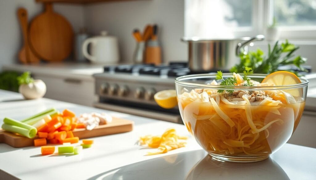 gluten-free chicken noodle soup preparation gluten-free chicken noodle soup preparation