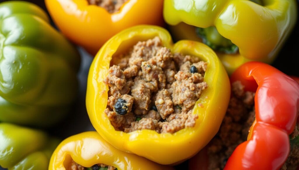instant pot stuffed peppers ground beef recipe instant pot stuffed peppers ground beef recipe