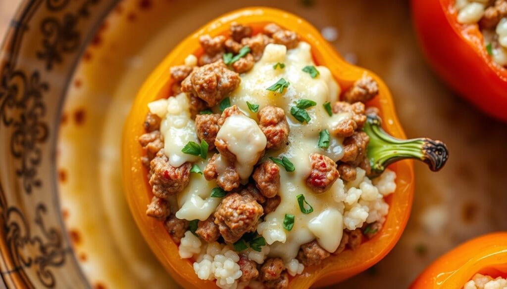 low carb stuffed bell peppers with ground beef low carb stuffed bell peppers with ground beef