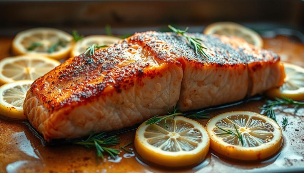 salmon fillet in oven
