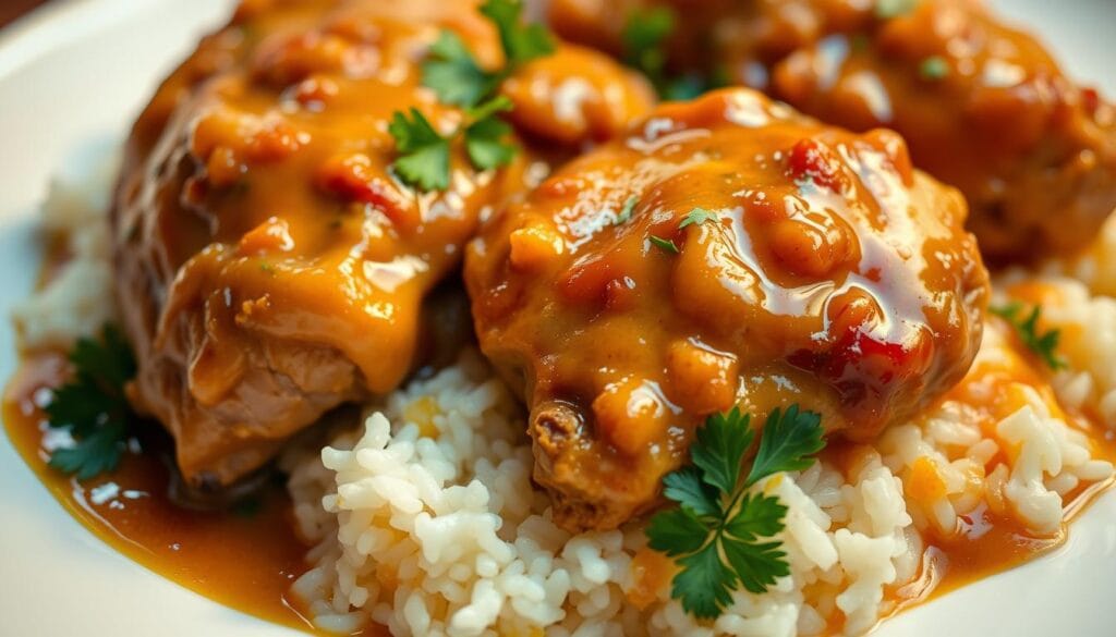 smothered chicken thighs