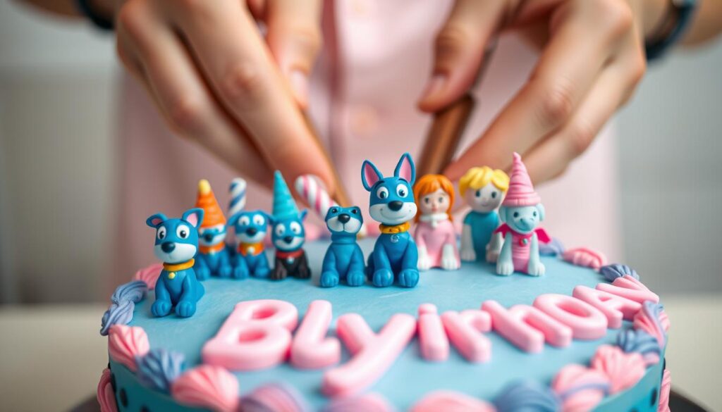 Bluey character cake decorating tips